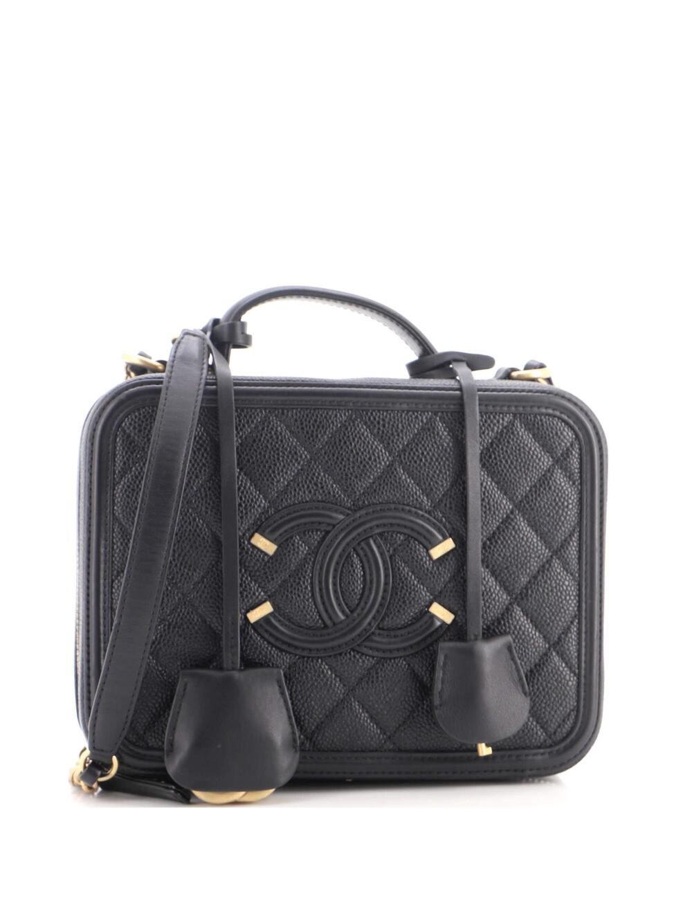 Chanel Filigree Vanity Case Quilted #371235C44B